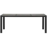 VCM Gartentisch 195 x 90 x 75 cm Schwarz/Grau