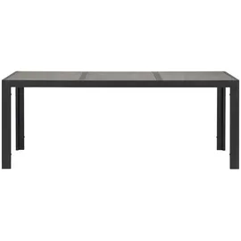 VCM Gartentisch 195 x 90 x 75 cm Schwarz/Grau