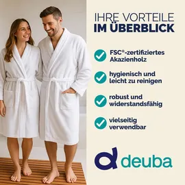 DEUBA Badteppich Stab Braun 80 x 50 cm