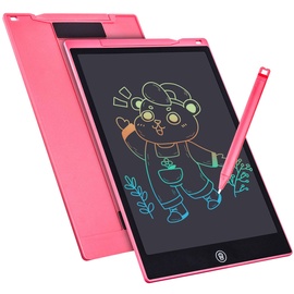 SERUW Schreibtafel 12 Zoll,LCD Writing Tablet Elektronischer Grafiktablet Digitaler Drawing Pad,Kinderspielzeug FÜR 3-12 Jahre Alte Mädchen (Rosa)