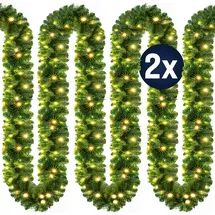 CASARIA 2x 10m Weihnachtsgirlande 100LEDs