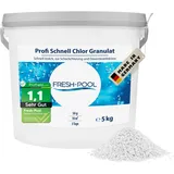 fresh-pool Profi Schnell Chlor Granulat, 56% Aktivchlor, 5 kg incl. Dosierbecher