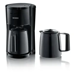 SEVERIN Filterkaffeemaschine, mit 2 Thermokannen 9252 , Farbe: schwarz