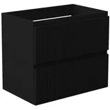 duschspa Waschtisch Unterschrank Waschtischunterschrank Waschbeckenunterschrank Badschrank, 50-120cm Hängeschrank, Matt / Hochglanz schwarz 60 cm x 52 cm x 38.8 cm