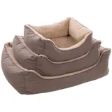 Flamingo Tierbett Hundekorb Esmo rechteckig beige