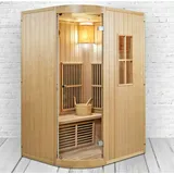 XXL Luxus Infrarotsauna+Infrarotkabine-Kombi SET Sauna inkl. Saunaofen 2 Pers.
