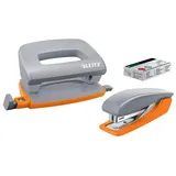 Leitz Locher und Heftgeräte Set Urban Chic grau/orange