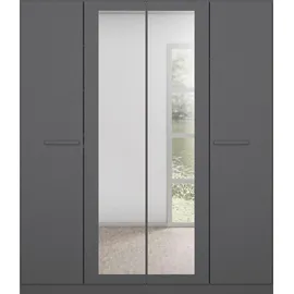 Rauch Drehtürenschrank RAUCH "Kleiderschrank Schrank Garderobe Garderobenschrank Stauraumwunder MODI", grau (graumetallic), B:181cm H:210cm T:54cm, Holzwerkstoff, Schränke, Drehtürenschrank, optional mit Spiegel MADE IN GERMANY
