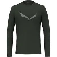 Salewa SOLIDLOGO Dry Longsleeve Herren dark olive, XXL