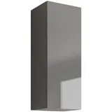 Mirjan24 Hängevitrine, Schwarz, Eiche Wotan, Holzwerkstoff, Rechteckig, 35x90x32 cm, Wohnzimmer, Wohnwände, Vitrinenschränke