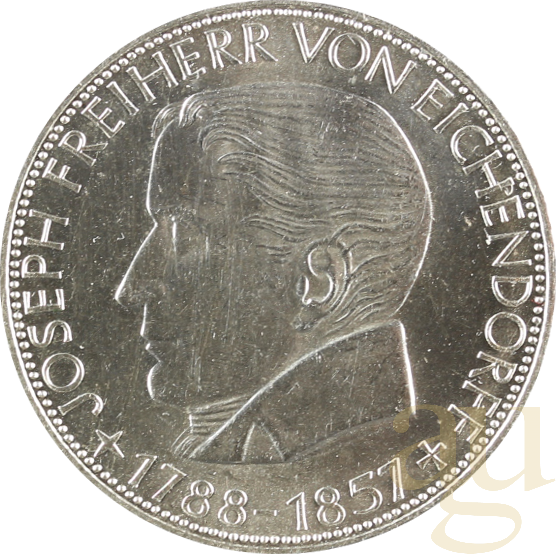 5 DM Silbermünze Eichendorff BRD