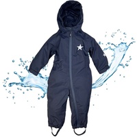 BMS Regenoverall Regenanzug für Kinder 100% wasserdicht & atmungsaktiv - PFC frei im praktischen Design blau 92