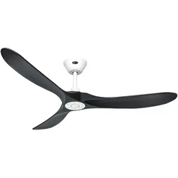 Energiespar Deckenventilator ECO GENUINO 152 - Lack Matt Weiß / Lack matt schwarz - 315229