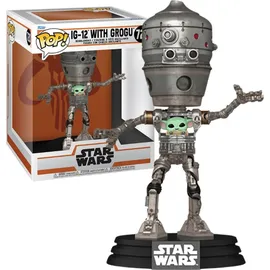 Funko Pop! Star Wars Mandalorian IG-12 with Grogu - Figurki Winylowe
