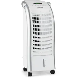 Klarstein Maxfresh Ventilator Luftkühler 4-in-1 6L-Wassertank 55W Timer-Funktion Weiß / Silber-Metallic