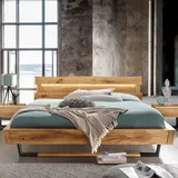 Massivholz »Edmonton« Wildeiche Balkenbett II 180x200 cm