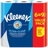Kleenex® Küchenrolle Ultra CleanTM, 6 Maxi XL Küchenrollen (=9 Rollen), Unübertroffene Saugfähigkeit und Festigkeit Küchenpapier - 100% recycelbare Verpackung