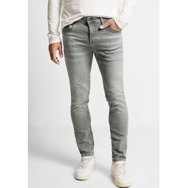 STREET ONE Slim-fit-Jeans, in grauer Waschung, Gr. 36 - Länge 32, mid grey, , 86192248-36 Länge 32