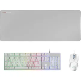 Mars Gaming MCPXWPT Combo Tastatur und Maus Weiß PC