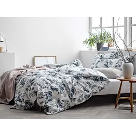 Södahl Flower Burst Satin Blau 135 x 200 cm + 80 x 80 cm