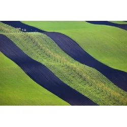 Fototapete PAPERMOON "Hügel", bunt, B:4,00m L:2,60m, Vlies, Tapeten