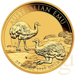 1 Unze Goldmünze Australien Emu 2020