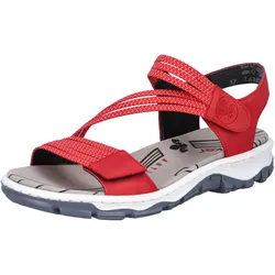 Riemchensandale, Sommerschuh, Sandalette, Klettschuh, im Sportslook, Gr. 41, rot, , 17129742-41