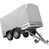 Der Anhänger Garden Trailer 264/2 KIPP MIT STÜTZRAD, H-1100-HOCHSPRIEGEL UND GRAUER PLANE