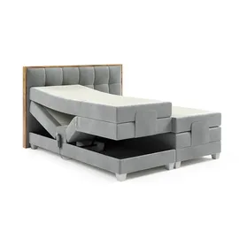 Fun Möbel Boxspringbett Dunkelbraun, Textil, 160x200 cm, Schlafzimmer, Betten, Boxspringbetten