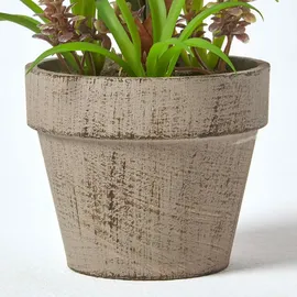 Homescapes Kunstblumen, Tulpen orange im Steinoptik-Topf, 27 cm,