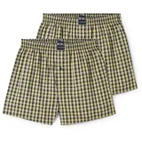 Tom Tailor Herren Mittellange Boxershorts aus Baumwolle im 2er-Pack, grün, Kariert, Gr. 4