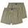 Tom Tailor Herren Mittellange Boxershorts aus Baumwolle im 2er-Pack, grün, Kariert, Gr. 4