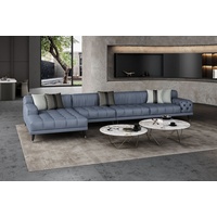 JVmoebel Ecksofa Chesterfield Sofa Couch Polster Luxus Möbel Design Ecksofa Leder, Made in Europe blau