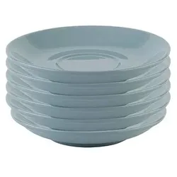 6 APS Untertassen Snug Kaffee blau
