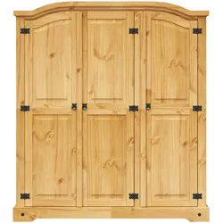 vidaXL Kleiderschrank Mexiko-Stil Kiefernholz 3 Türen