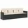 vidaXL Garten-Lounge-Set 4-tlg. schwarz