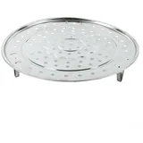 Edelstahl-Dampfgarer mit 3 abnehmbaren Füßen, verstellbarer Durchmesser 18–30 cm, 5 cm Höhe, Kochtopfzubehör, Mehrzweck-Dampfkorb (18 cm)