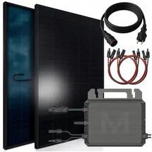 sunniva Balkonkraftwerk Full Black Bifazial 800 W inkl. 2 x 460 W N-Typ Glas-Glas Bifacial Module