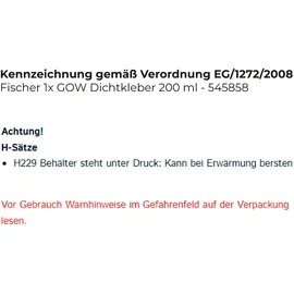 Fischer Dichtkleber GOW 200 ml