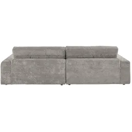 KAWOLA Ecksofa Lana Cord Recamiere rechts steingrau