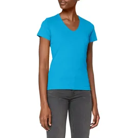 Stedman Apparel Damen Regular Fit T-Shirt Classic-T V-neck/ST2700, Blau - Ozeanblau, Gr. 38 (Herstellergröße: M) - 38