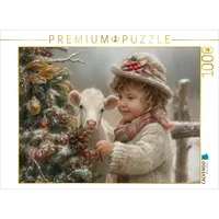 Calvendo Puzzle Weihnachtszauber auf dem Bauernhof 1000 Teile Lege-Größe