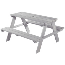 roba Kindersitzgarnitur, Holz, 4-Sitzer, BxHxT: 89 x 50 x 84,5 cm - grau