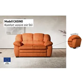 Cotta 2-Sitzer COTTA "Casino", braun (amber), B:159cm H:88cm T:92cm, 100% Echtleder, Sofas, Polstergarnitur, auch als Set erhältlich
