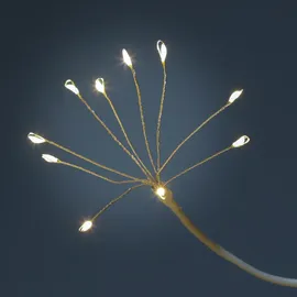 MARELIDA LED Gartenstecker Feuerwerk Firework mit Fernb Leuchtstäbe 3er Set weiß