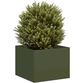 vidaXL Pflanzgefäß 80 x 80 x 80 cm Olivgrün