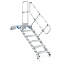 ZARGES LM-Treppe mit Plattform 45° 19 Stufen, 800 mm breit, Höhe 4.08 m