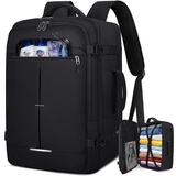 Lubardy Reiserucksackc Herren Damen Handgepäck Rucksack Flugzeug Groß Laptop Rucksack 17 Zoll Wasserdichter Daypack Weekender Business Rucksack