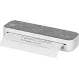 PeriPage A4 Papierdrucker Thermodrucker Bluetooth Drahtloser Mobiler mit 1 Rolle Thermopapier, 210 mm Mini Mobiler Fotodrucker USB BT Anschluss Unt...