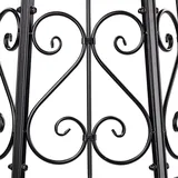 DEMA Baumbank Gartenbank Parkbank Rundbank Halbrundbank Bank Metall schwarz Ø 125 cm
